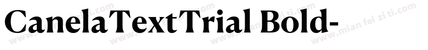 CanelaTextTrial Bold字体转换
